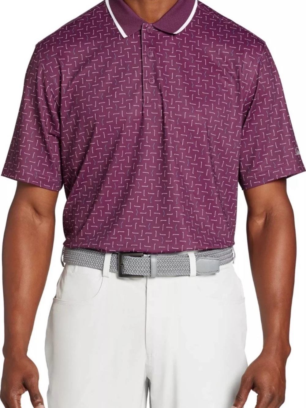 Walter Hagen Performance Polo        Broken Club/ Beet Purple